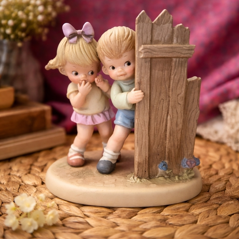 Enesco Memories of Yesterday Figurine 1987- If You Can’t Be Good Be Careful